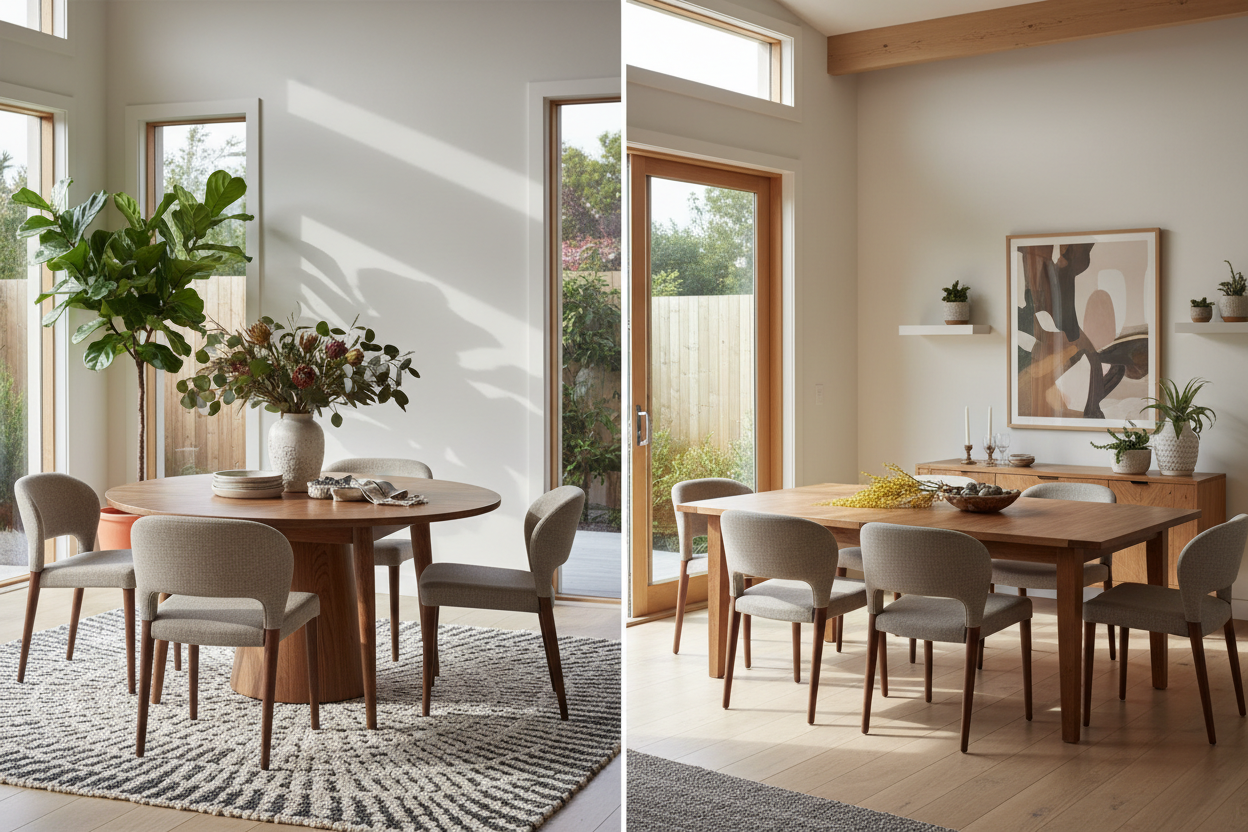 Round vs Rectangular Dining Tables: Which One Saves More Space?