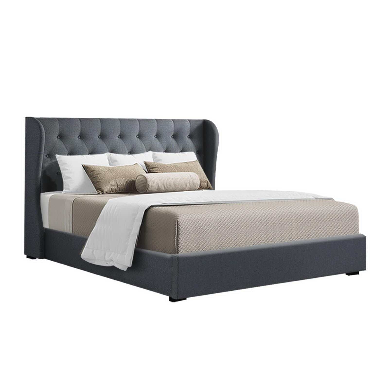 ISSA Bed Frame Queen Size Gas Lift Charcoal