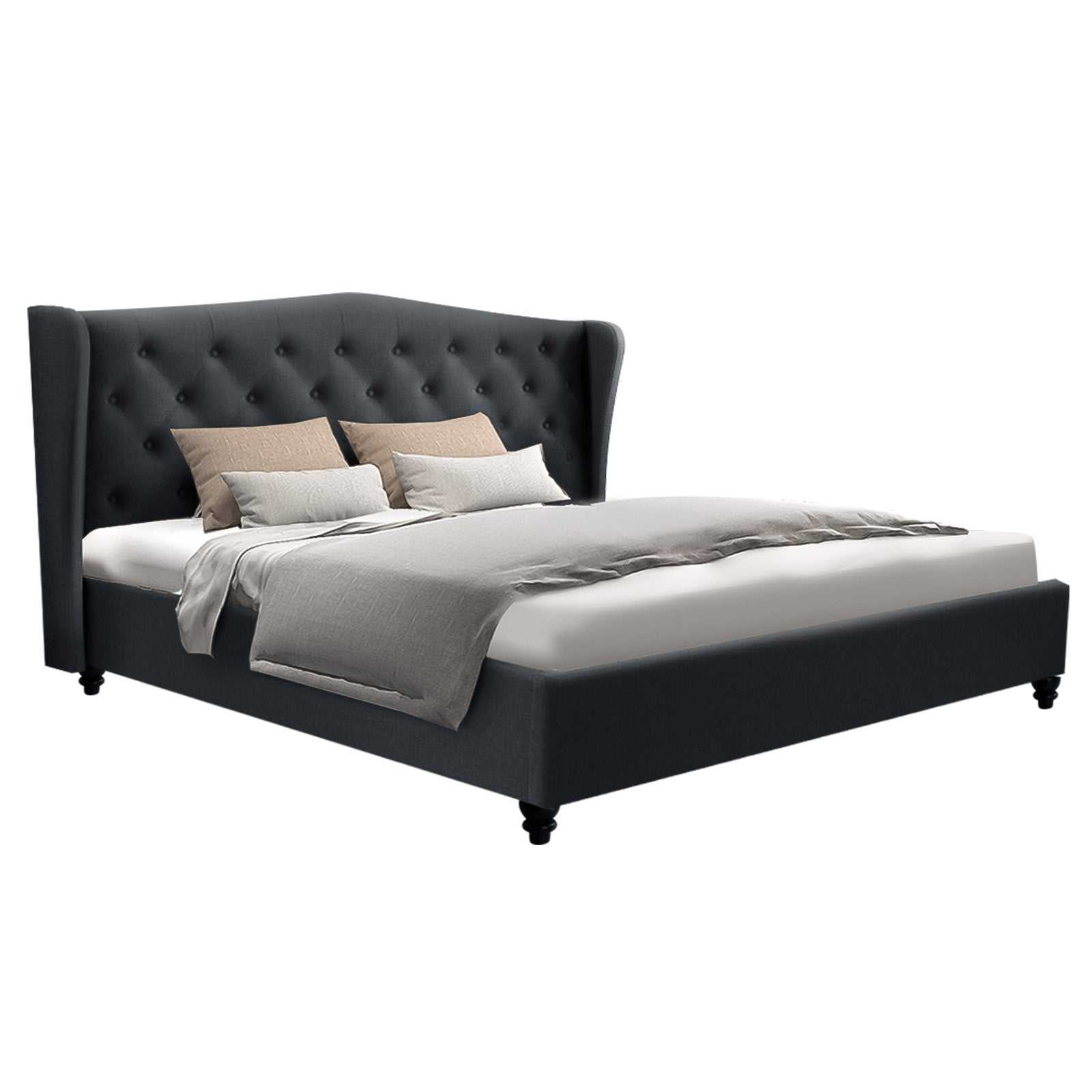 PIER Bed Frame King Size Charcoal