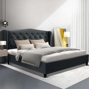 PIER Bed Frame Queen Size Charcoal