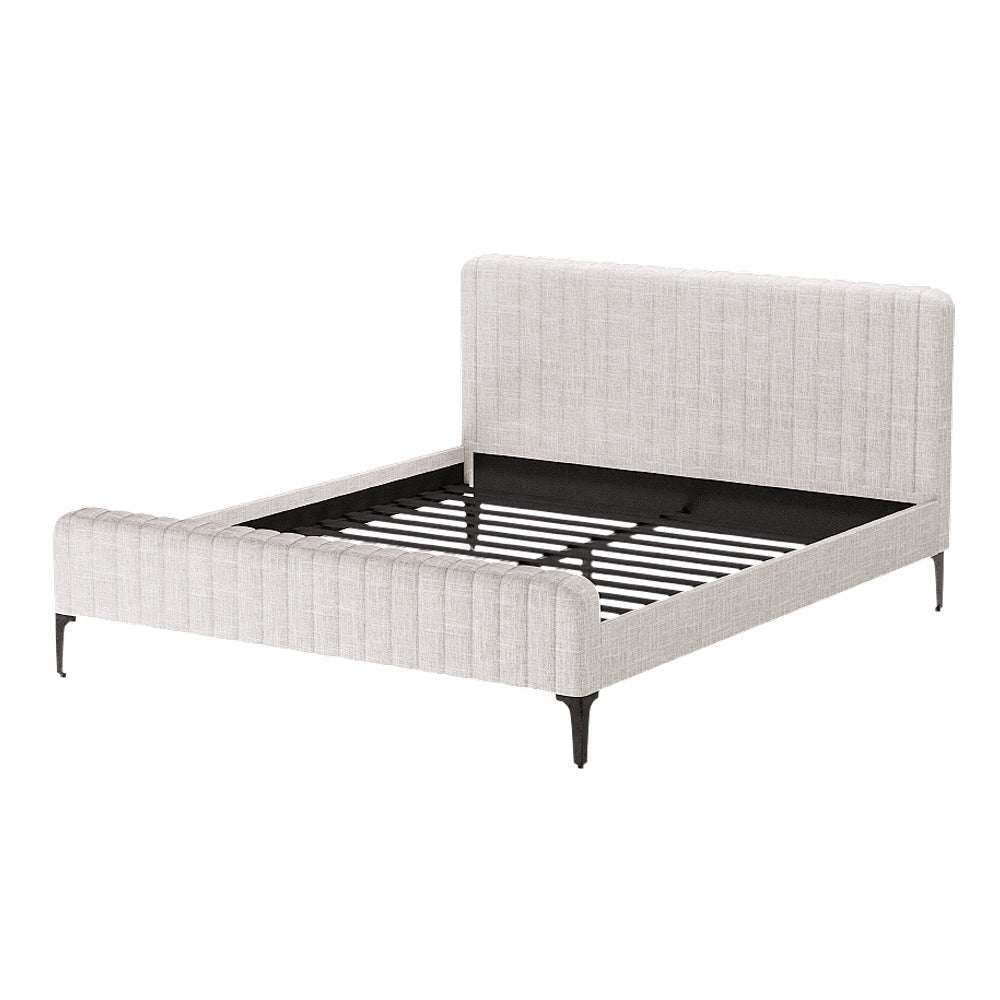 AMMY Bed Frame King Size Beige