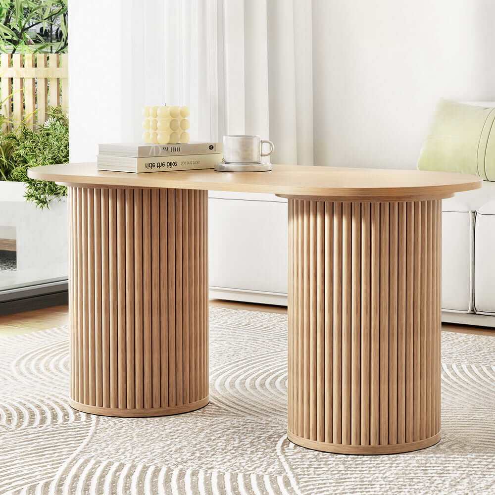 Samuel Pine Coffee Table Oval 100CM
