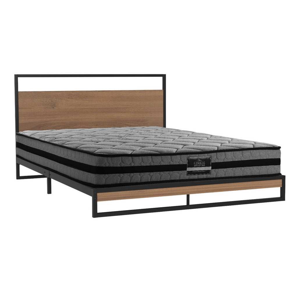 Dane Metal Bed Frame Double Size Beds Platform with Mattress
