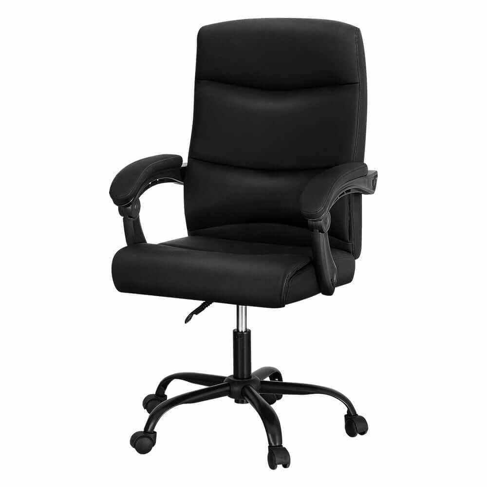 Raj 2 Point Massage Office Chair PU Leather Black