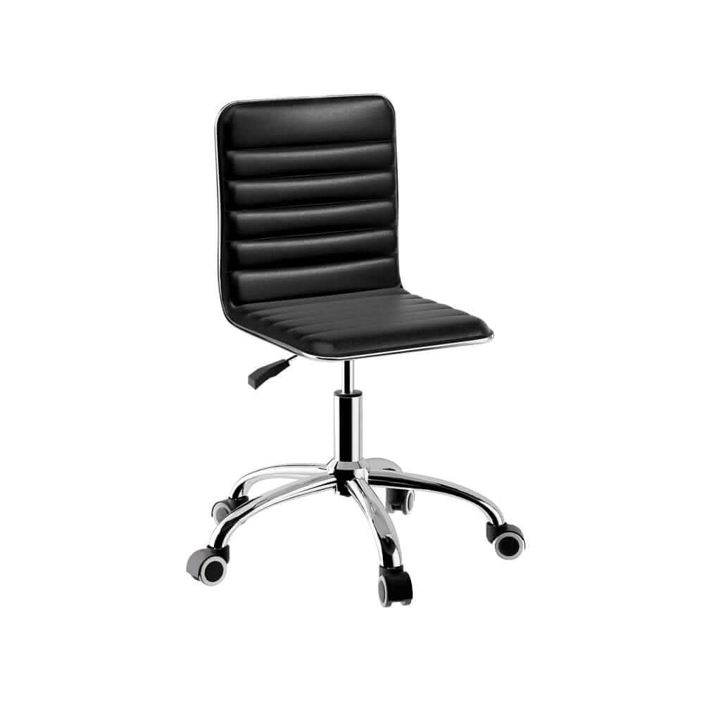 Ishi PU Leather Office Chair Low Back - Black