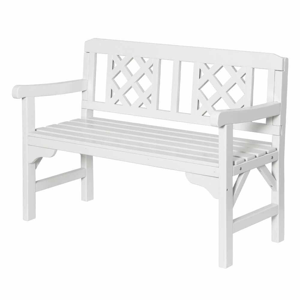 Gardeon 2 Seat Outdoor Bench White