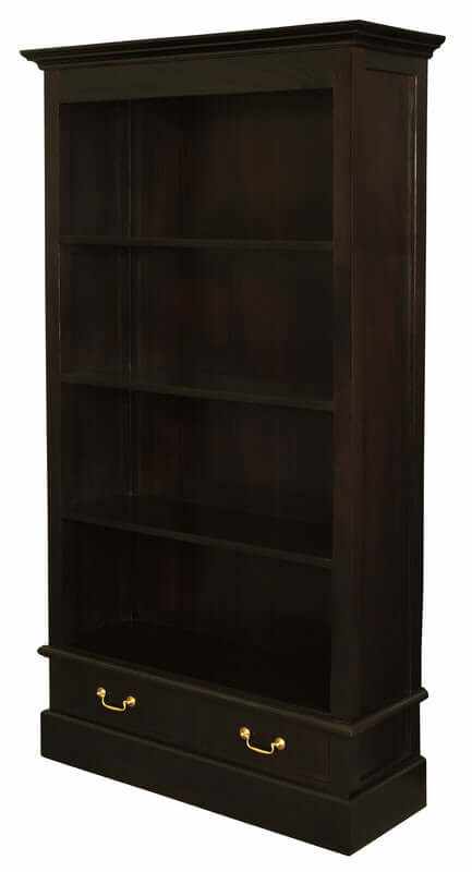 Tasmania Bookcase With Drawer - Chocolate