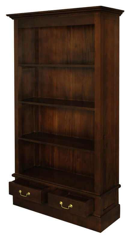 Tasmania 2 Drawer Mahogany Book Case