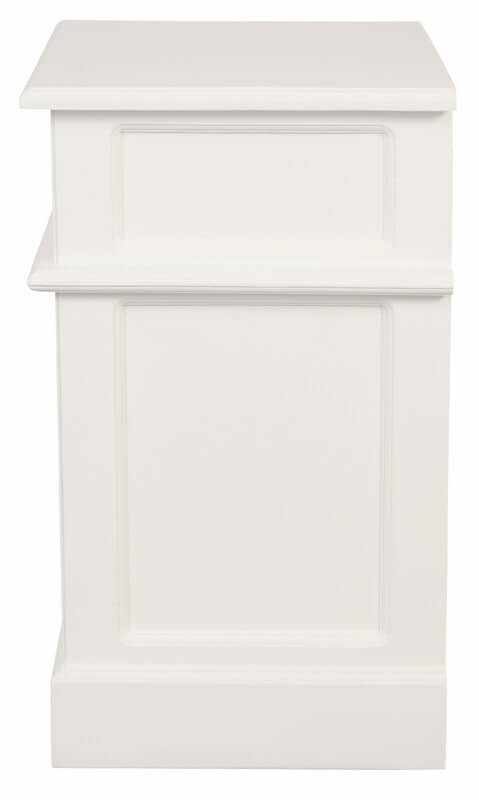 Tasmania 1 Solid Door 1 Drawer Nightstand - White