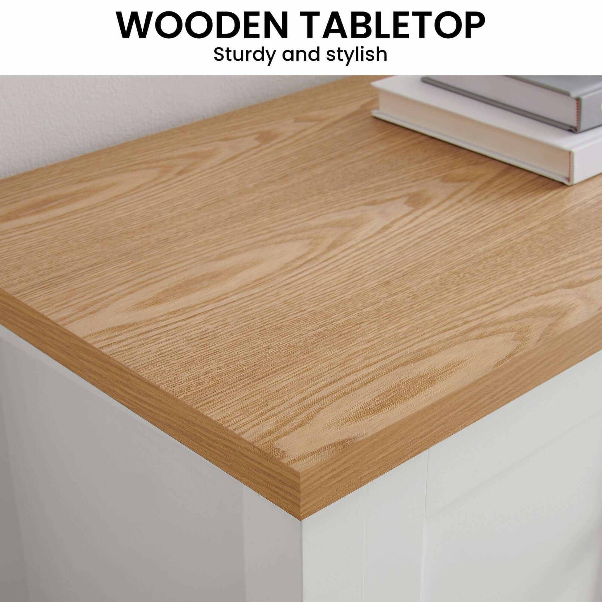 Sarantino Gio White Natural TV Stand
