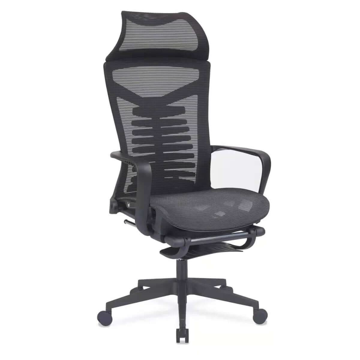 Ergonomic Mesh Chair with Back Support and Footrest
