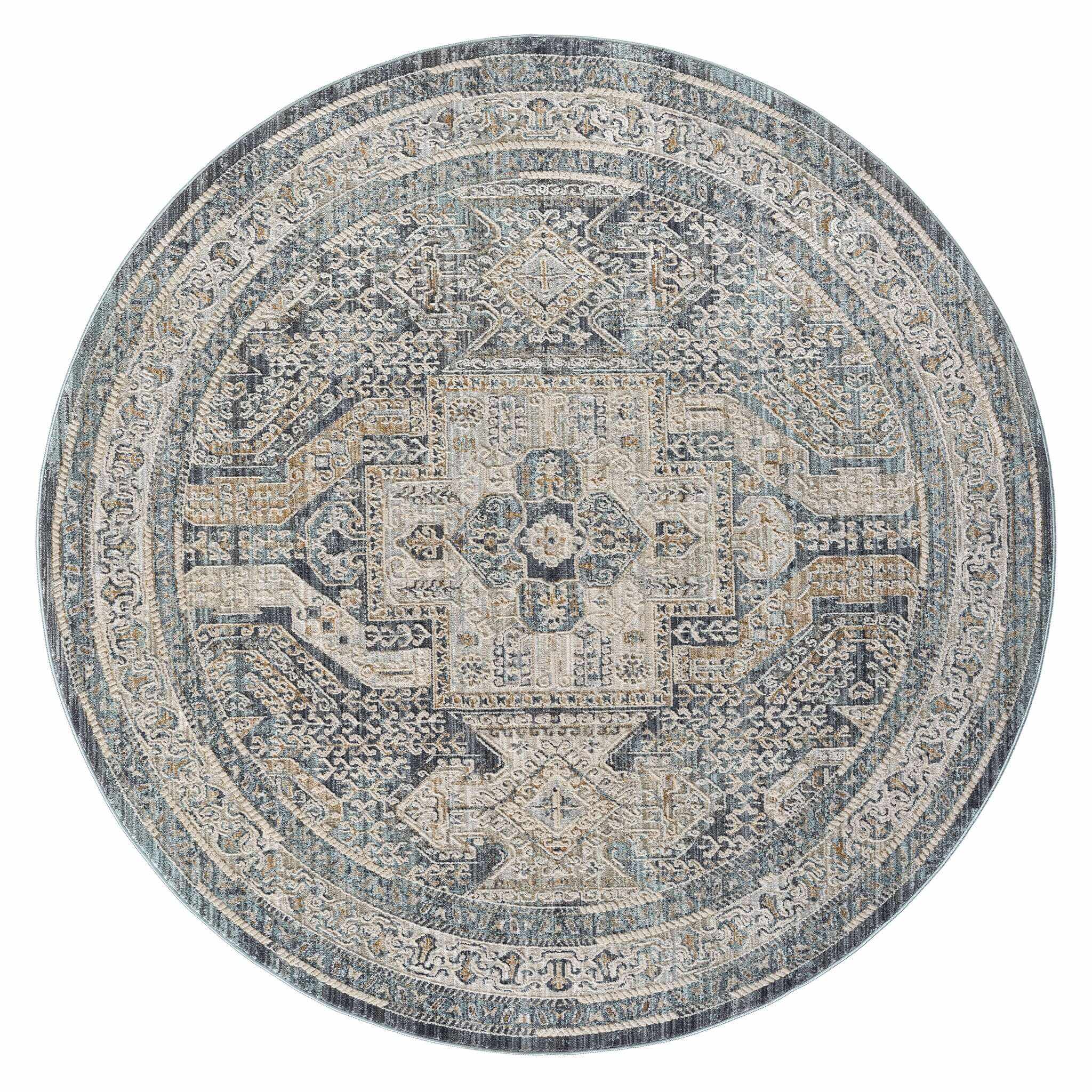 Aubre Modern Farmhouse Living Room Rug - Charcoal - 300x400