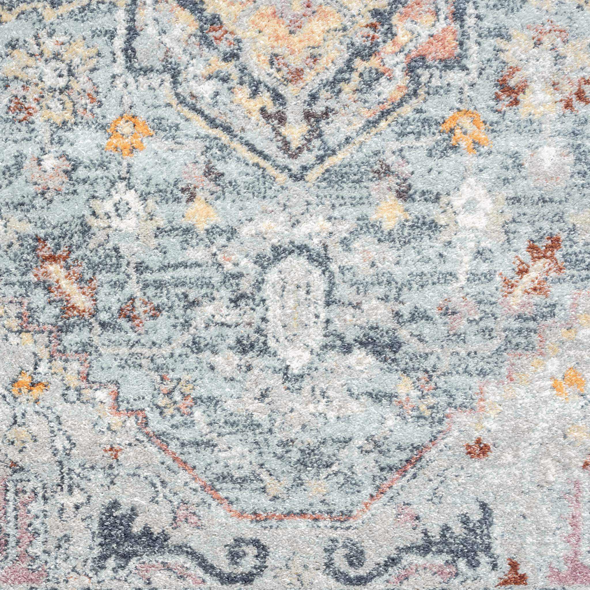 Ornate Large Persian Vintage Rug - Blue - 300x400