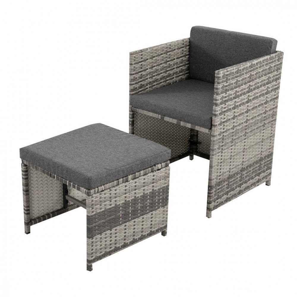 Bali 12 Seat Outdoor Dining Set - Grey