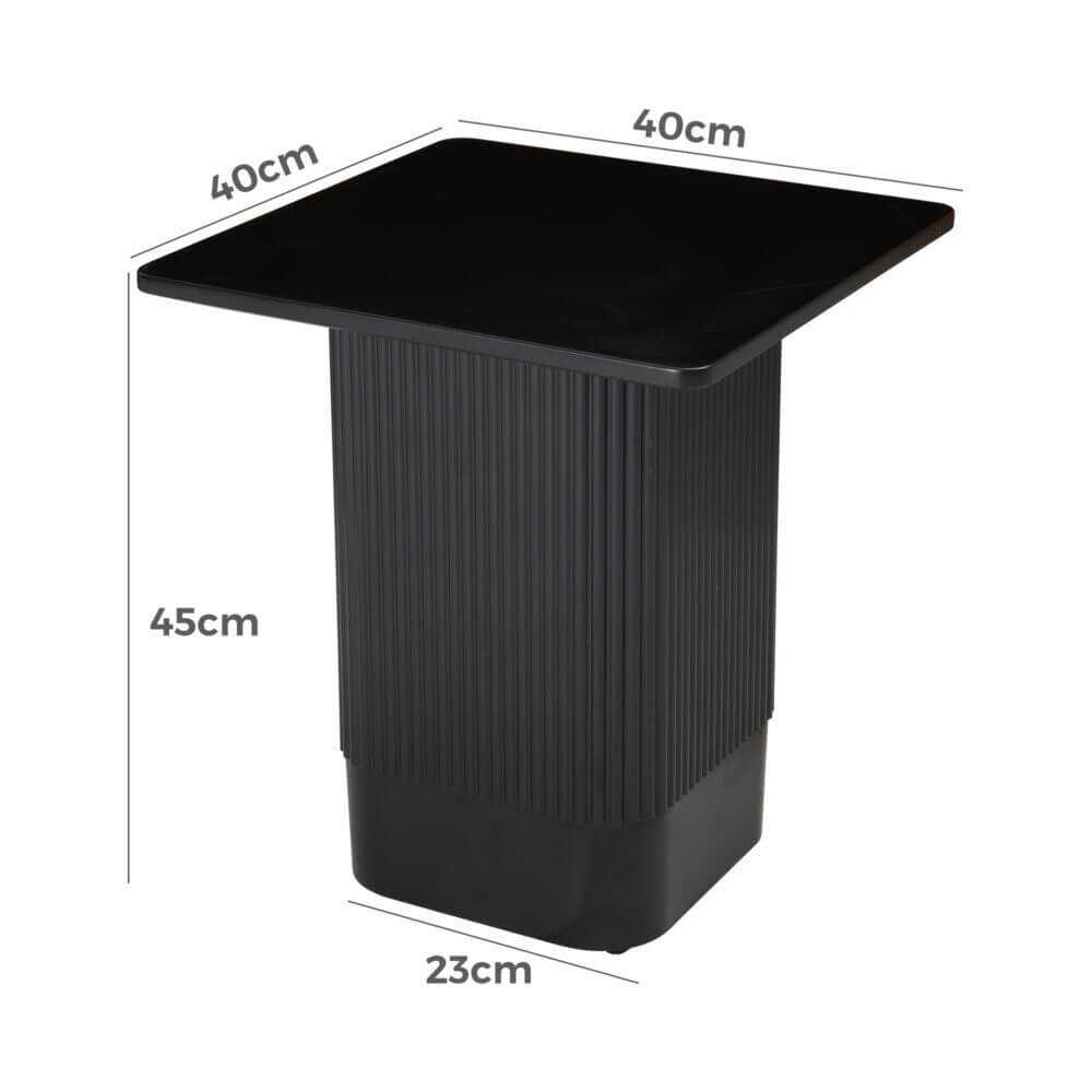 Clara Noir Pedestal Side Table
