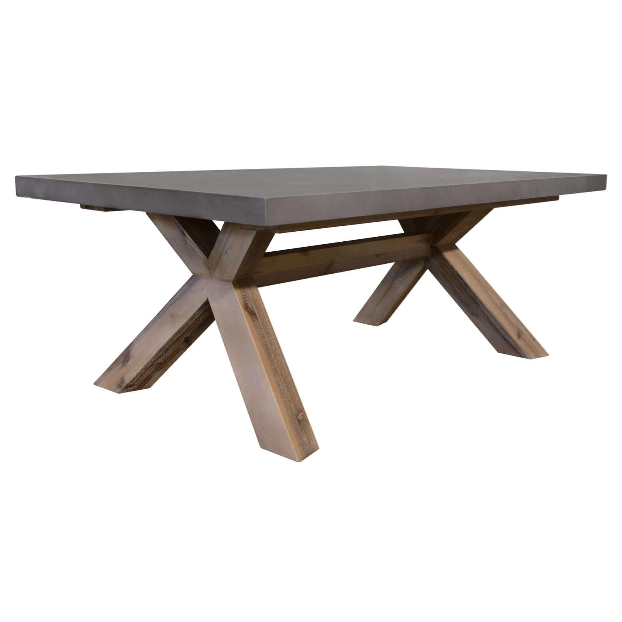 Stony 120cm Concrete Top Coffee Table - Grey