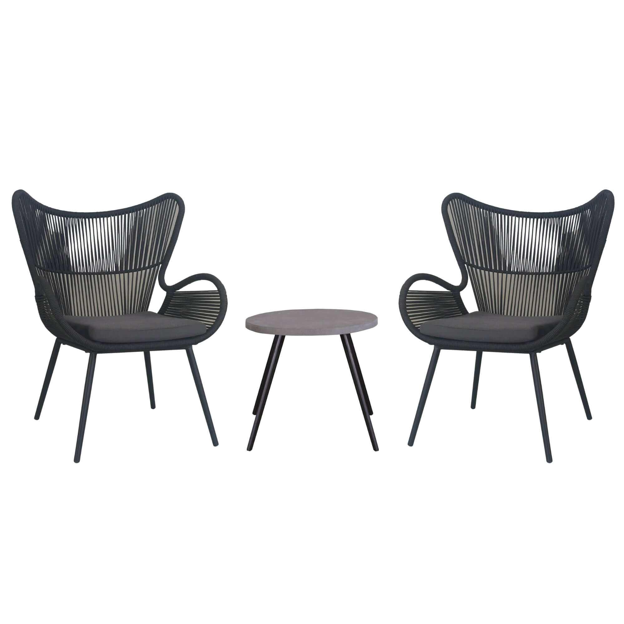Cairns Outdoor Lounge Chairs Set of 2 And Coffee Table