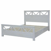Myer King Bed Solid Wood Frame - White Wash
