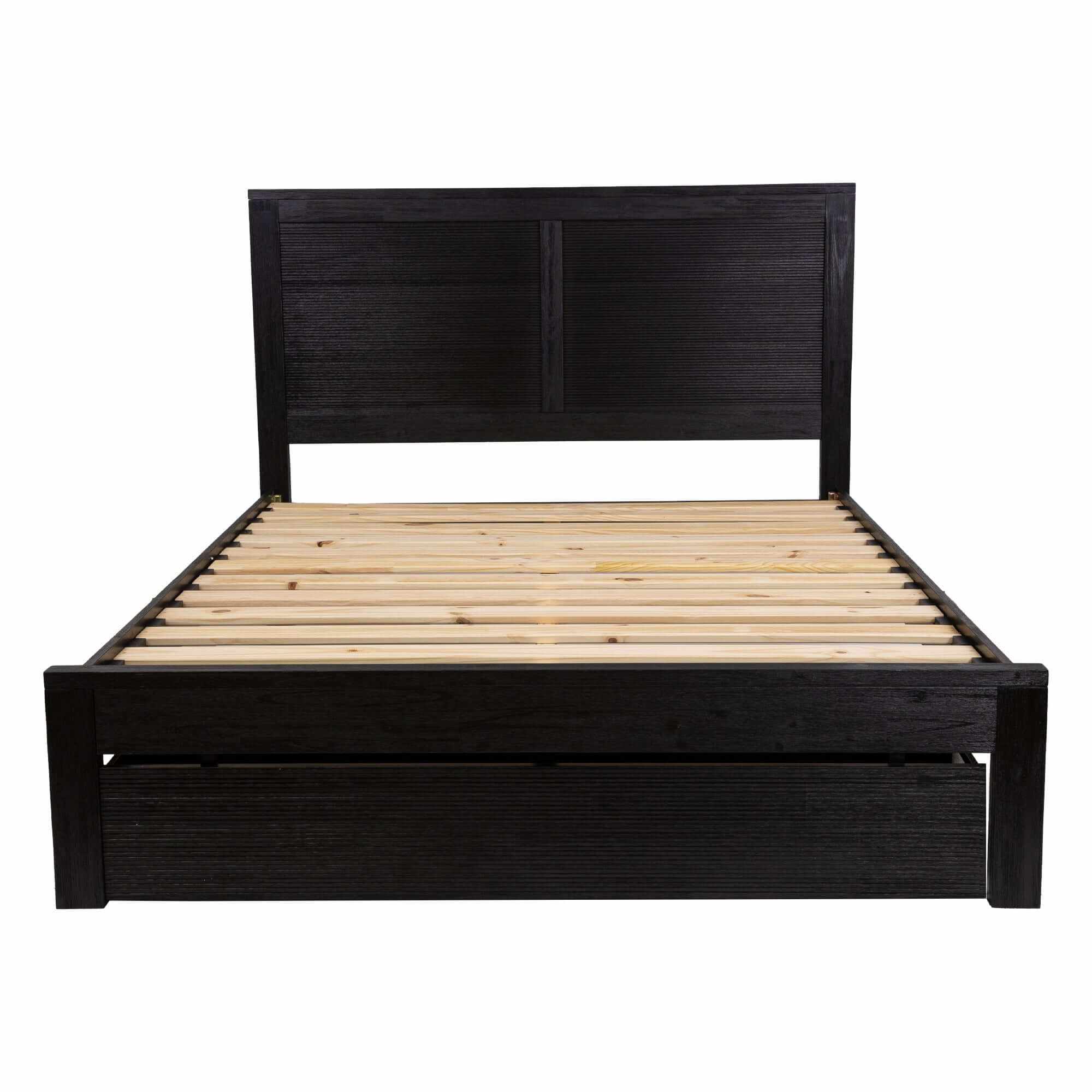 Tofino King Bed Frame Black With Storage Drawers