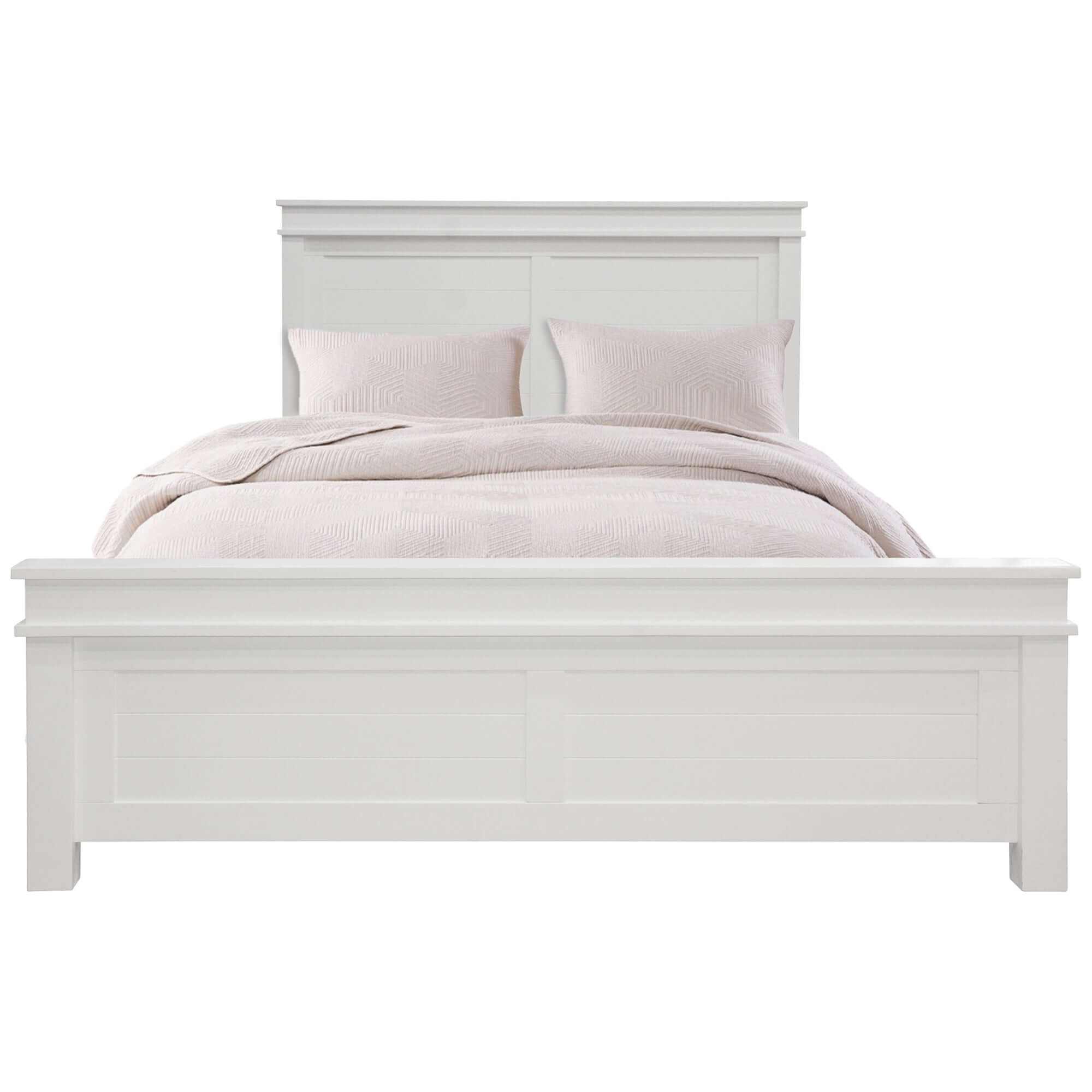 Lily Bed Frame King Size Timber Mattress Base - White