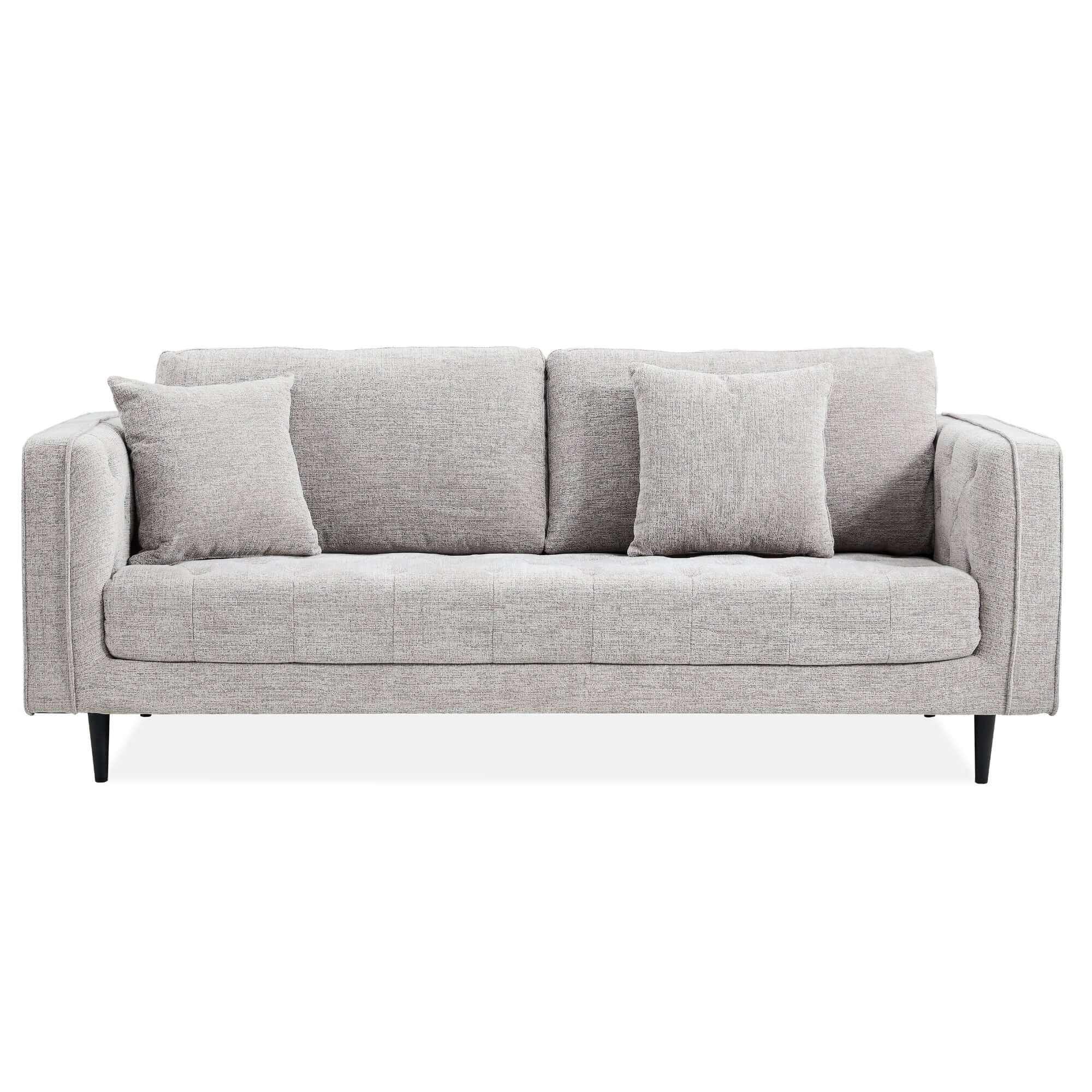 Jolie 3 Seater Fabric Sofa Upholstered Lounge Couch - Quartz