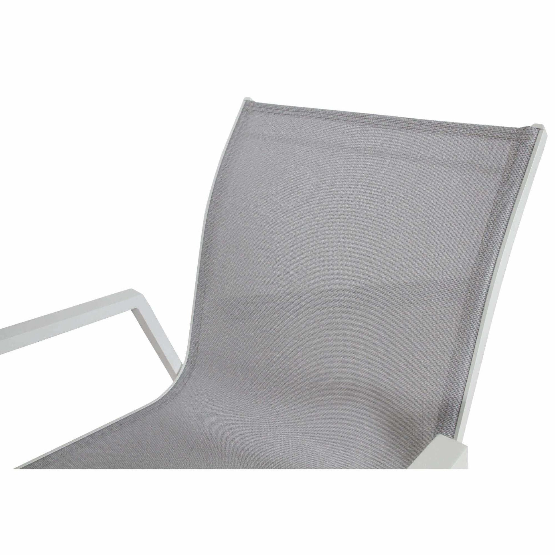 Iberia 6pc Set Aluminium Outdoor Dining And Armchair - White
