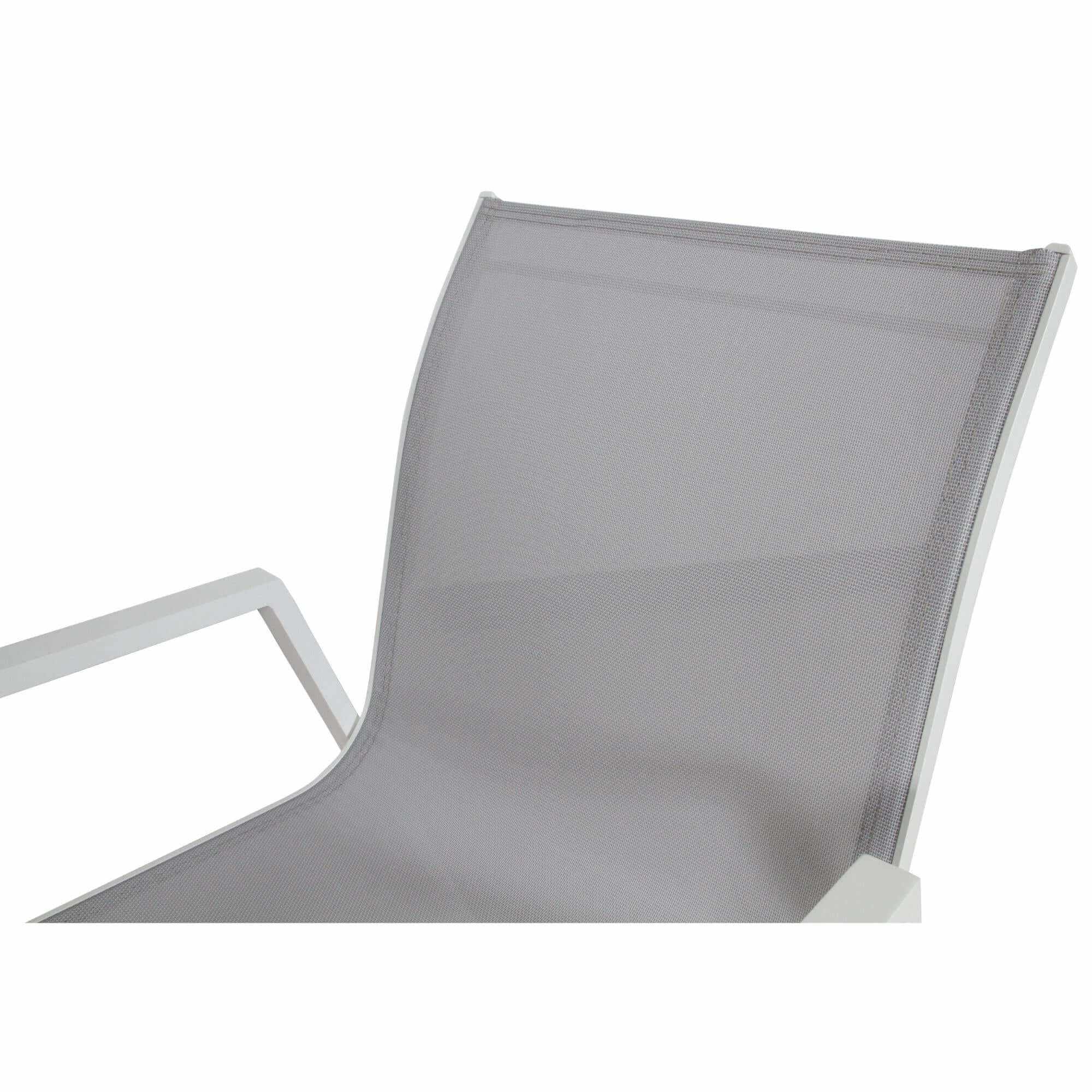 Iberia 6pc Set Aluminium Outdoor Dining And Armchair - White