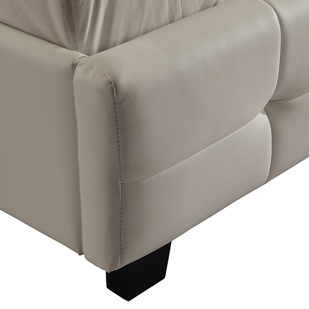 Palermo Queen Leather Bed Frame - White