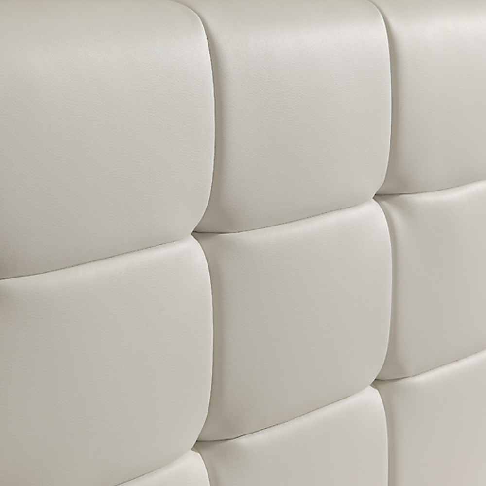 Palermo Queen Leather Bed Frame - White