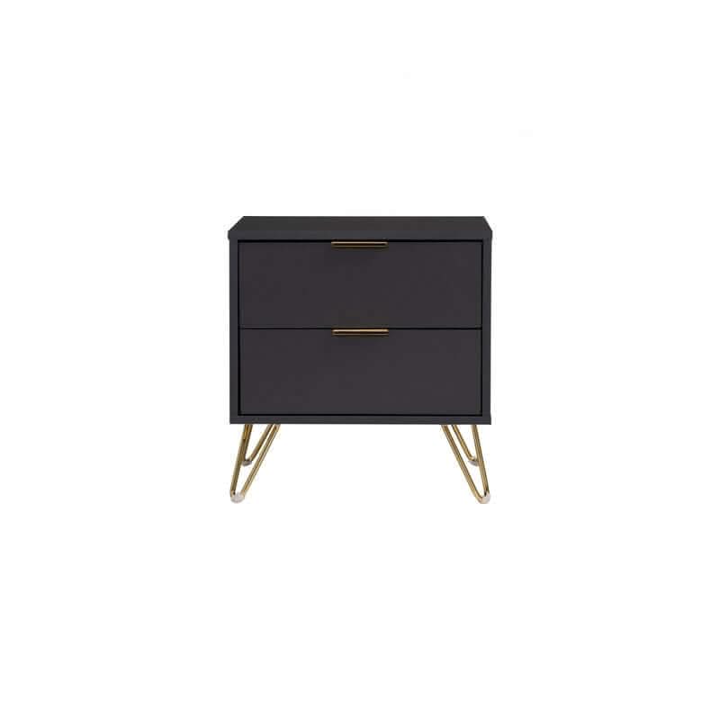 Volos Bedside Black Side Table