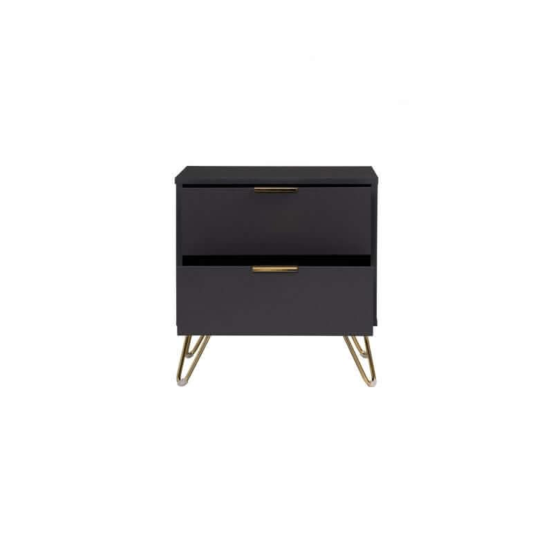 Volos Bedside Black Side Table