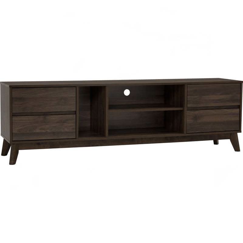 Hirado Walnut Entertainment TV Unit Cabinet - Cocoa