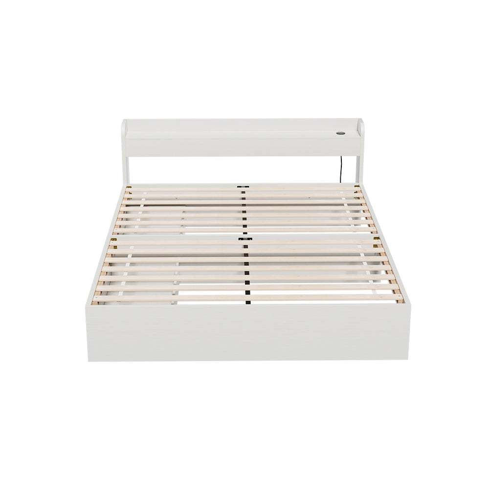 Aura Storage Bed Queen Size with Charging Ports 2 Drawers