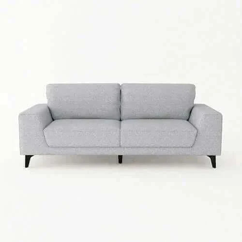 3 Seater Sofa Light Grey Fabric Lounge Set for Living Room
