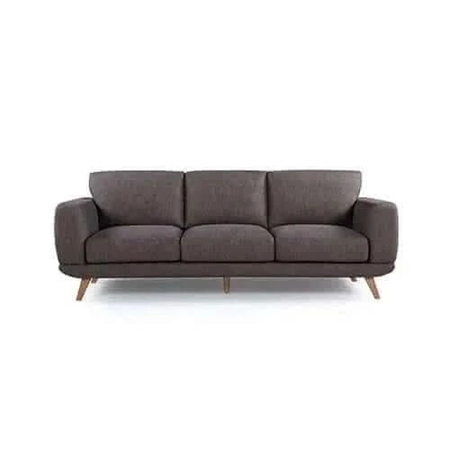 2 Seater and 3 Seater Sofa Brown Fabric Lounge Set for Living Room