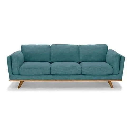 3 2 Seater Sofa Lounge Set Teal Fabric for Living Room