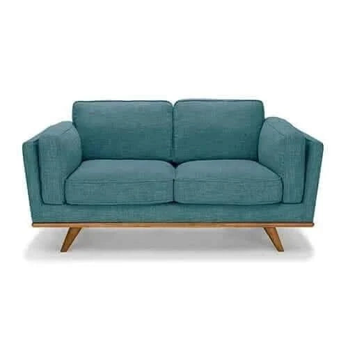 3 2 Seater Sofa Lounge Set Teal Fabric for Living Room