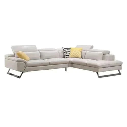Marina 5 Seater Corner Sofa Couch with Chaise - Cream Colour