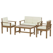 Gardeon 4-Piece Outdoor Set Wooden Sofa And Table