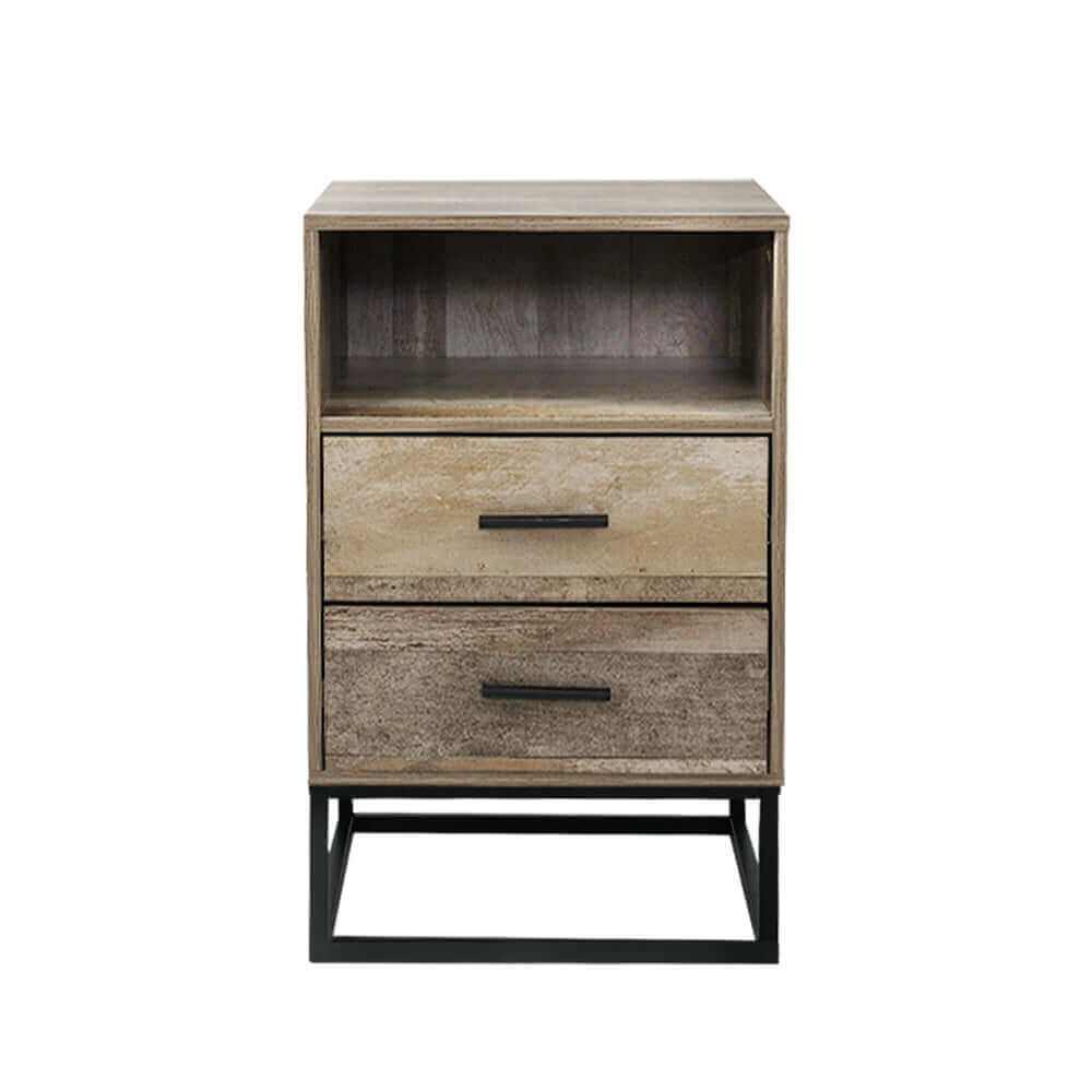 BADAN Modern Bedside Table 2 Drawers