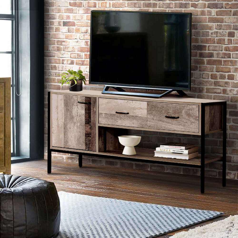 Industrial TV Stand Entertainment Unit 120cm