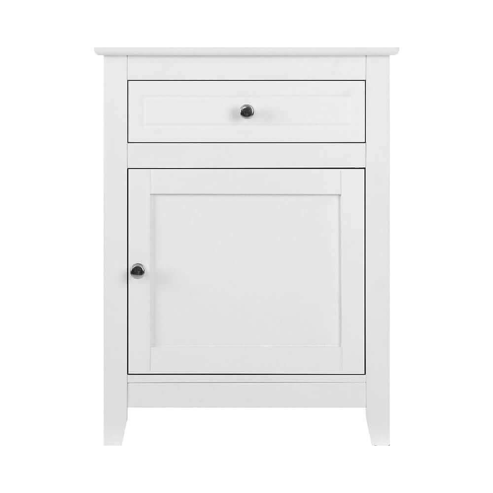 Gustav Bedside Tables Side Table Drawers Nightstand White