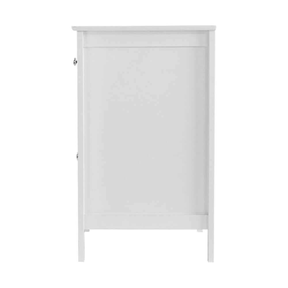 Gustav Bedside Tables Side Table Drawers Nightstand White