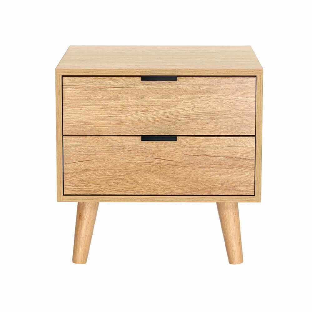 Sunny Pine Bedside Table 2 Drawers