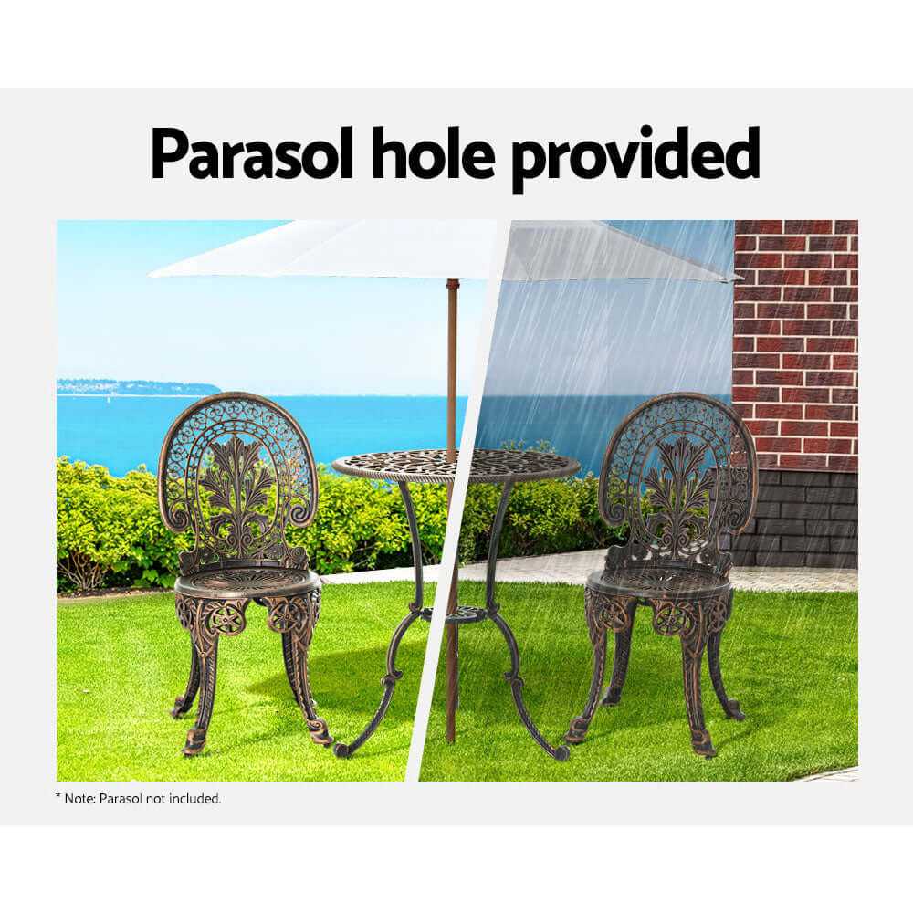Gardeon 3 PC Patio Dining Furniture Outdoor Bistro Set