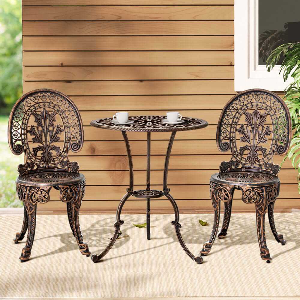 Gardeon 3 PC Patio Dining Furniture Outdoor Bistro Set