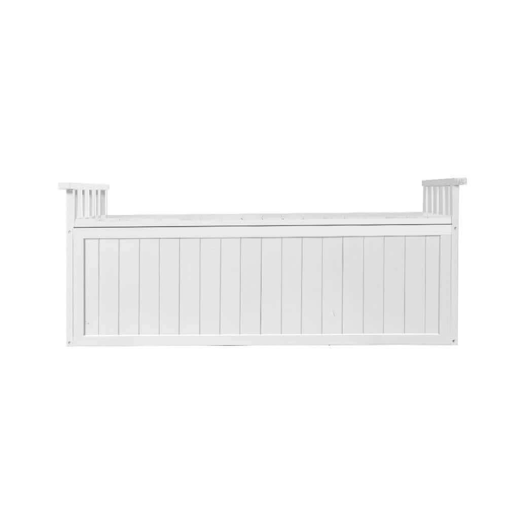 Gardeon XL Outdoor Storage Bench Box Wooden 129cm White