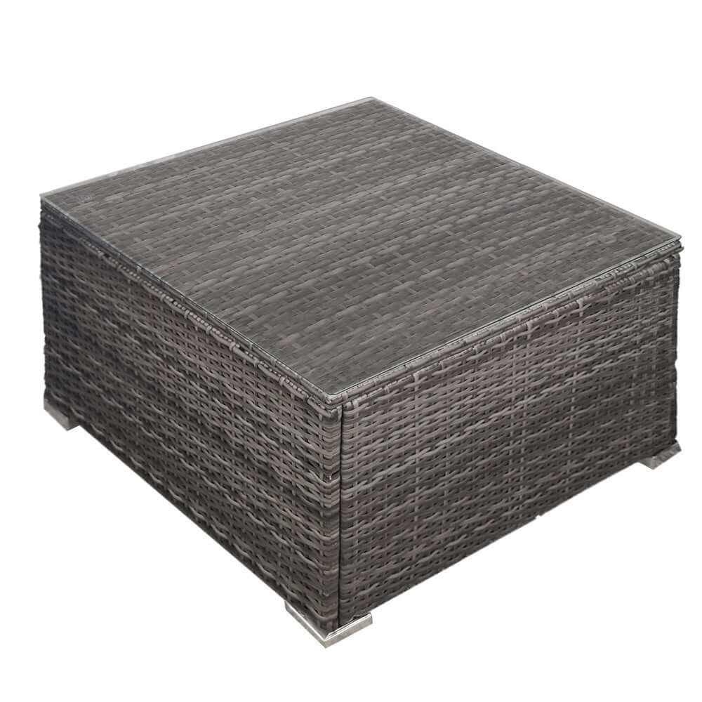 LONDON Rattan Coffee Table - Grey