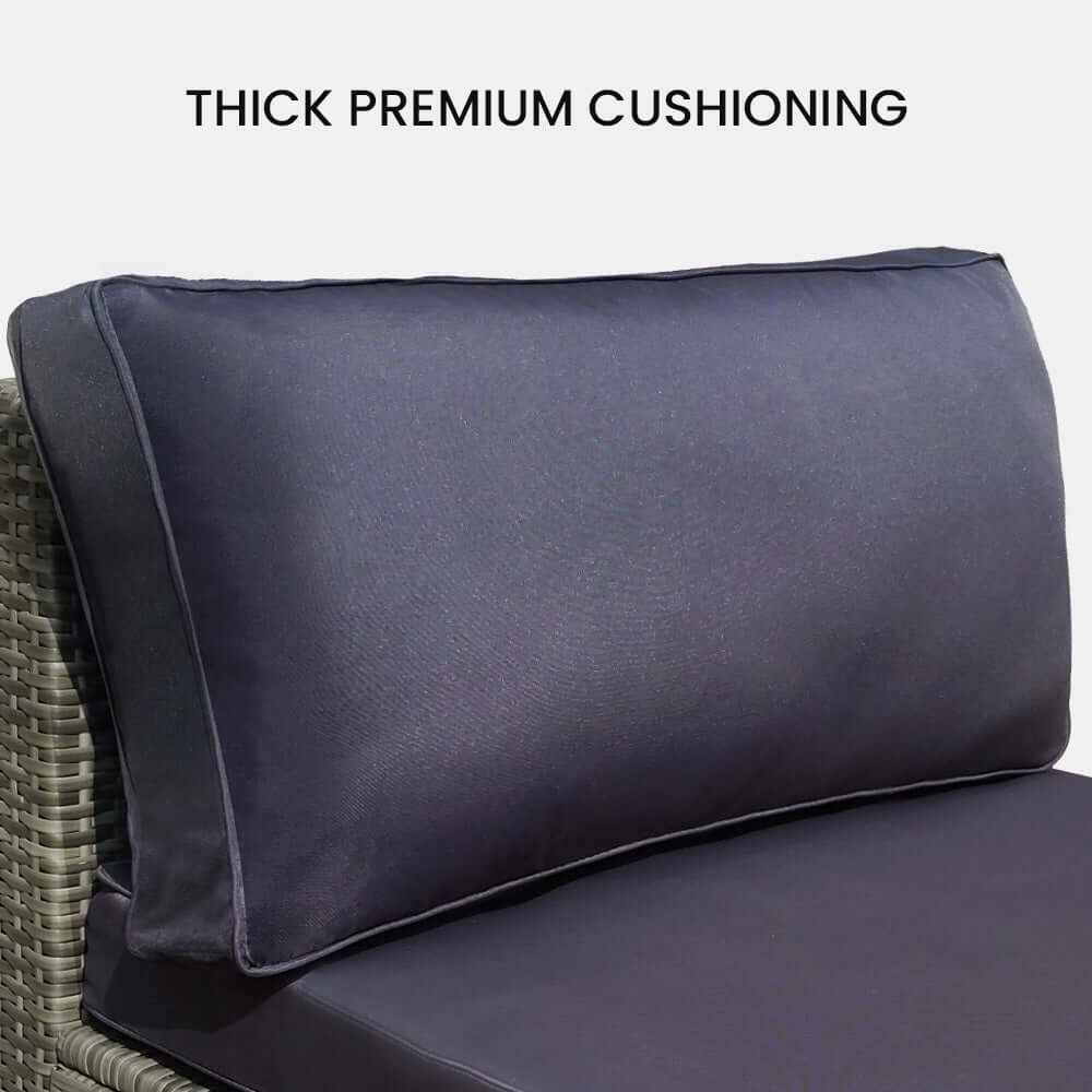 LONDON RATTAN 3 Seater Outdoor Couch Set - Grey