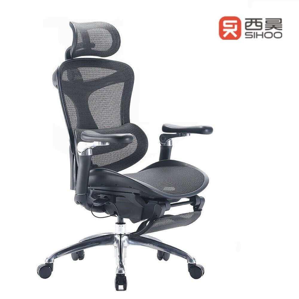 Nick Ergonomics Executive Office Chair with Footrest Black